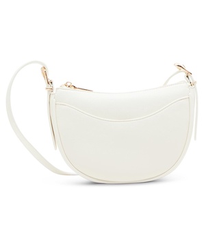 Sculpted Buckle Half Moon Crossbody Bag