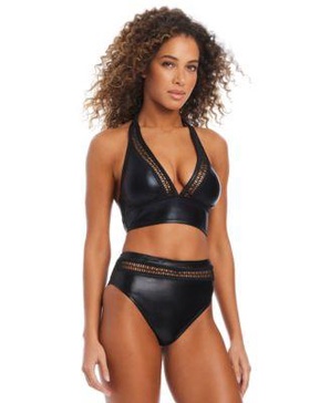 Women's Midnight Boho Longline Bikini Top & High Rise Bikini Bottoms, Exclusively at Macy's