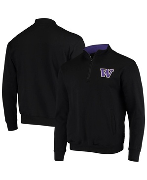 Men's Black Washington Huskies Tortugas Logo Quarter-Zip Jacket