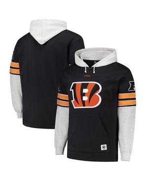 Men's Black Cincinnati Bengals Big Tall Lacer Pullover Hoodie