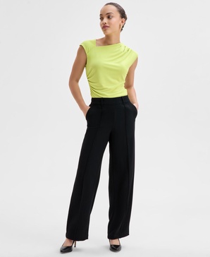 Petite High-Rise Straight-Leg Pants, Exclusively at Macy's