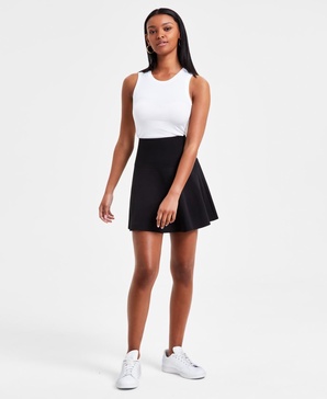 Women's Seamed-Yoke Flare Skirt, Exclusively at Macy's