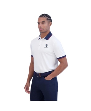 Men's Checker Rib Tech Pique Sports Fit Polo Shirt