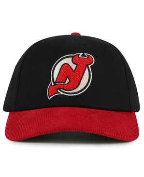 Men's Black/Red New Jersey Devils Burnett Adjustable Hat
