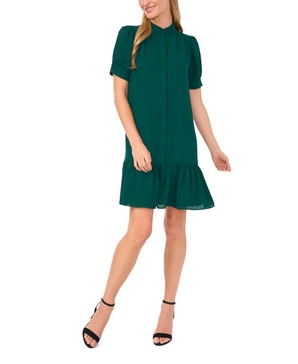 Women's Open Collar Hidden Placket Dress