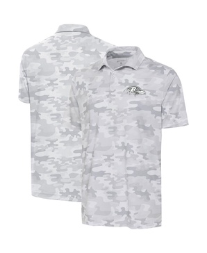 Men's White Baltimore Ravens Anthracite Logo Collide Polo