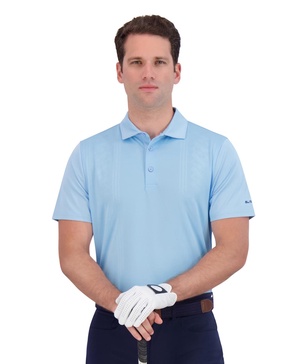 Men's Golf Tonal Diamond Jacquard Sports Fit Polo Shirt