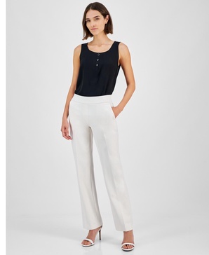 Women's Mid-Rise Pull-On Slash-Pocket Pants