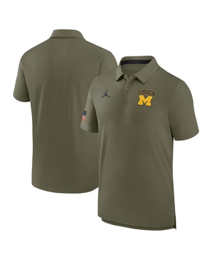 Men's Olive Michigan Wolverines 2024 Military Appreciation Tour Performance Polo
