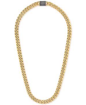 Men's Classic Curb Chain 24" Necklace in Gold-Plated Stainless Steel