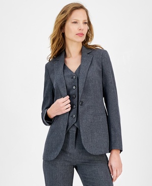 Women's One-Button Long-Sleeve Jacket 