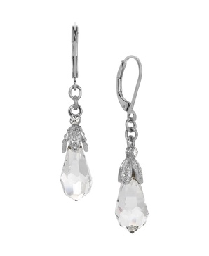 Faceted Crystal Drop Earrings