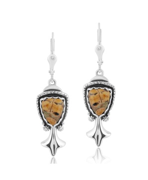 Sterling Silver Women's Dangle Earrings Choice of Gemstone Color