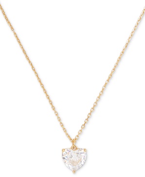 Gold-Tone Birthstone Heart Pendant Necklace, 16" + 3" extender