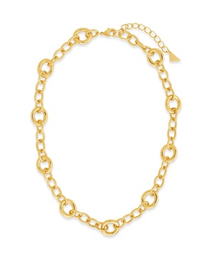 Carter Round Statement Link Necklace