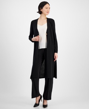 Women's One-Button Long Cardigan Sweater