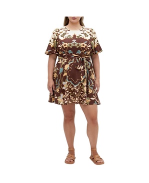 Plus Size Forever Placement Linen Dress