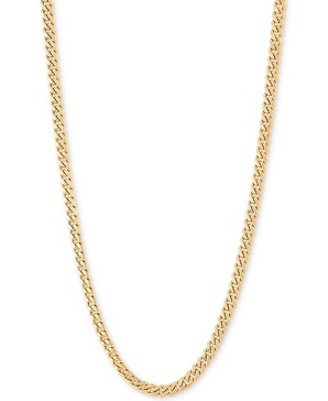 Miami Cuban Link 22" Chain Necklace (3mm) in 14k Gold