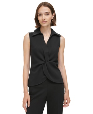 Women's Sleeveless Twist-Front Top 