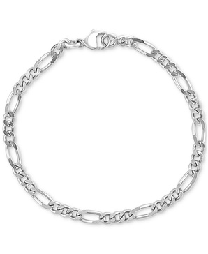 EFFY® Men's Polished Figaro Link Chain Bracelet in Sterling Silver