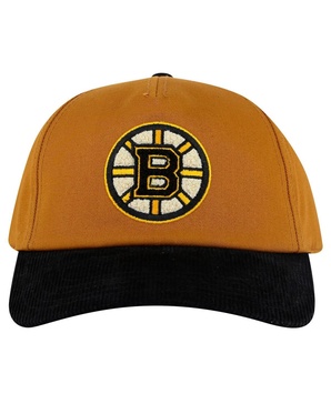 Men's Tan/Black Boston Bruins Burnett Adjustable Hat