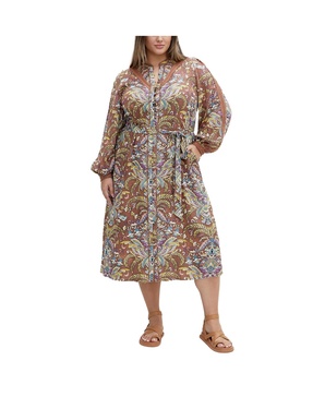 Plus Size Mysteria Print Dress