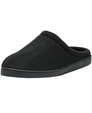 Mens Memory Foam Fleece Clog Slippers Wide Warm Slip On House Shoes