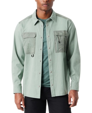 Men's Relaxed Fit Camo Worker Shirt Jacket