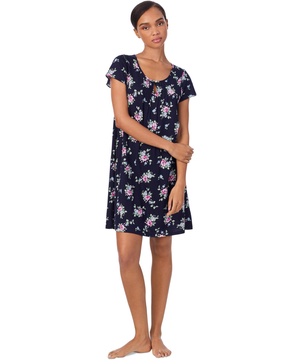 Women's Flutter-Sleeve Floral Nightgown
