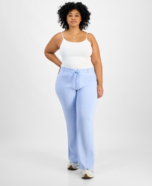 Trendy Plus Size Scuba Wide-Leg Pants, Created for Macy's