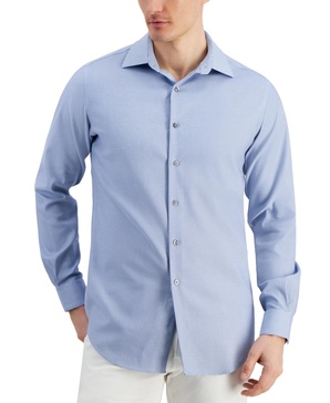 Men's Slim-Fit Dobby Dress Shirt, Created for Macy's