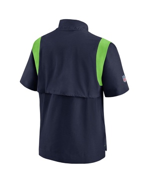 Men's College Navy Seattle Seahawks Coach Chevron Lockup Quarter-Zip Top