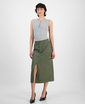 Women's Cargo Midi Skirt, Exclusively at Macy's
