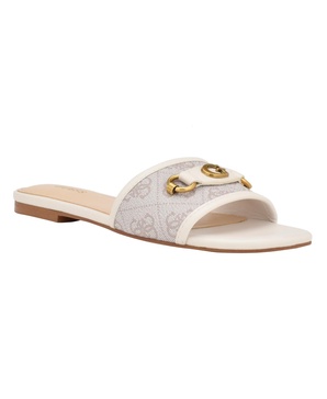 Women's Hammi One Band with Logo and Hardware Flat Sandals