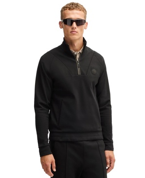 Men's Double B Monogram Zip-Neck Sweatshirt