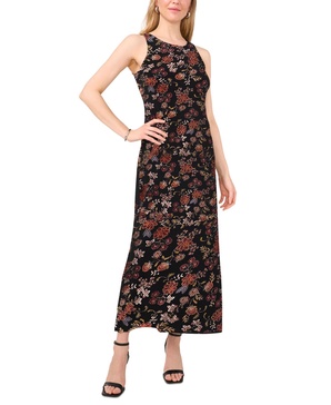 Women's Floral-Print Sleeveless Maxi Dress