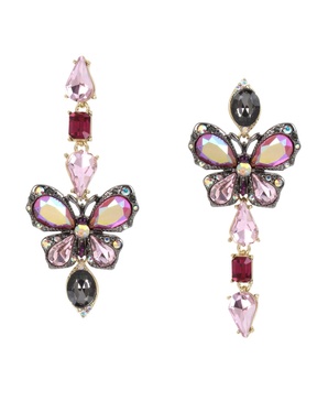 Butterfly Mismatch Linear Earrings
