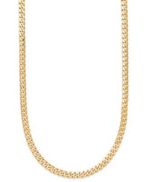 Cuban Link Chain Necklace 22" (7mm) in 14k Gold 
