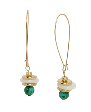 Mixed Beaded Dangle Earrings