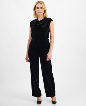 Petite Wide-Leg Pull-On Pants