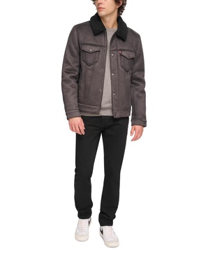 Men's Relaxed-Fit Faux-Shearling Trucker Jacket  