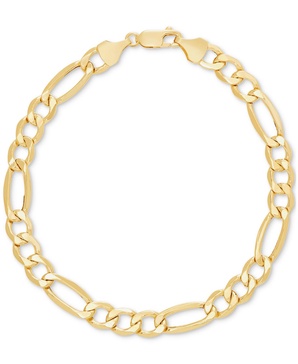 Men's Figaro Chain Bracelet in 10k Gold