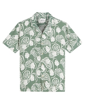 Men's Paisley Swirl Print Short Sleeve Shirt