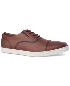 Men's Callowayy Leather Lace-Up Cap-Toe Sneakers, Exclusively at Macy's 