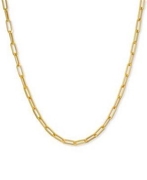 Paperclip Link 16" Chain Necklace in 14k Gold