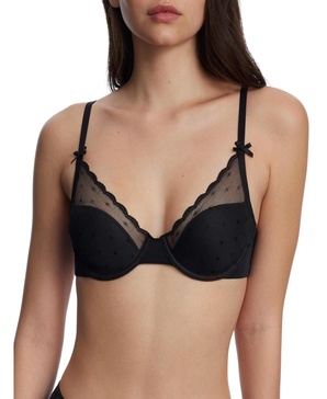 Women's Siren Lightly Lined Dotted Lace Underwire Bra
