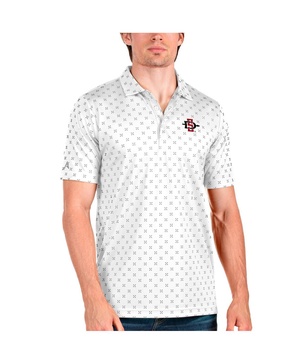 Men's White/Steel San Diego State Aztecs Spark Polo