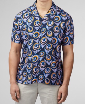 Men's Psychedelic Print Short Sleeve Shirt