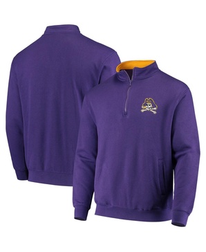 Men's Purple ECU Pirates Tortugas Logo Quarter-Zip Jacket