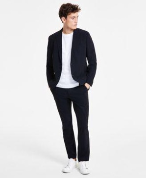 Men's Alfatech Notch Lapel Patch Pocket Blazer & Classic-Fit Solid Stretch Suit Pants, Exclusively for Macy's